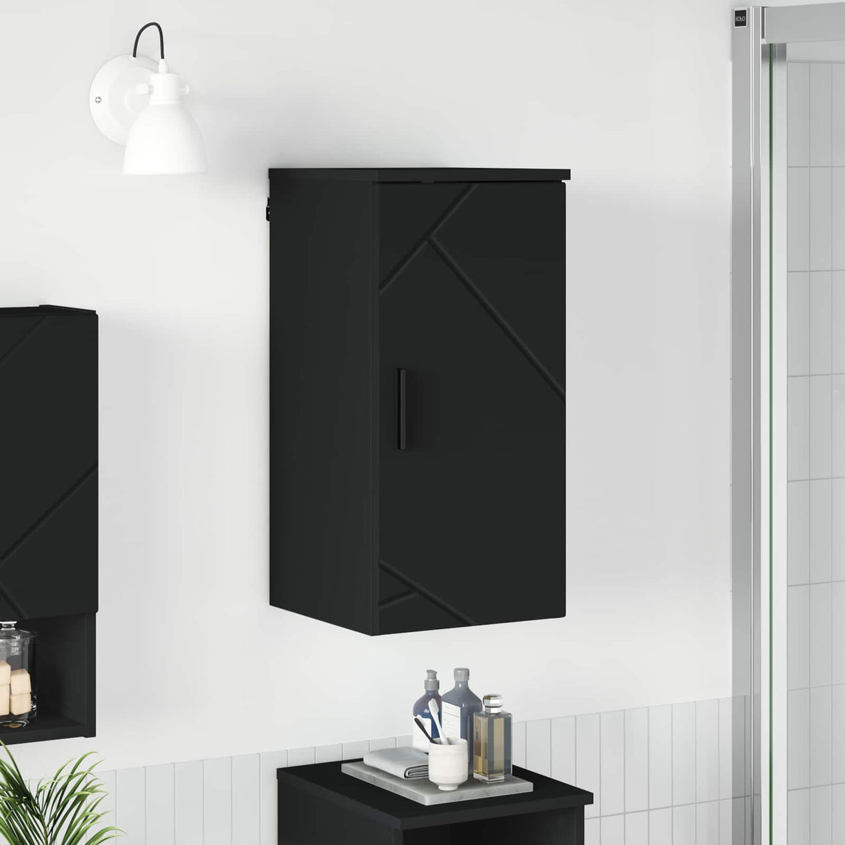 vidaXL Badkamerkast Wit 30 x 31,5 x 61 cm Bewerkt hout & Metaal