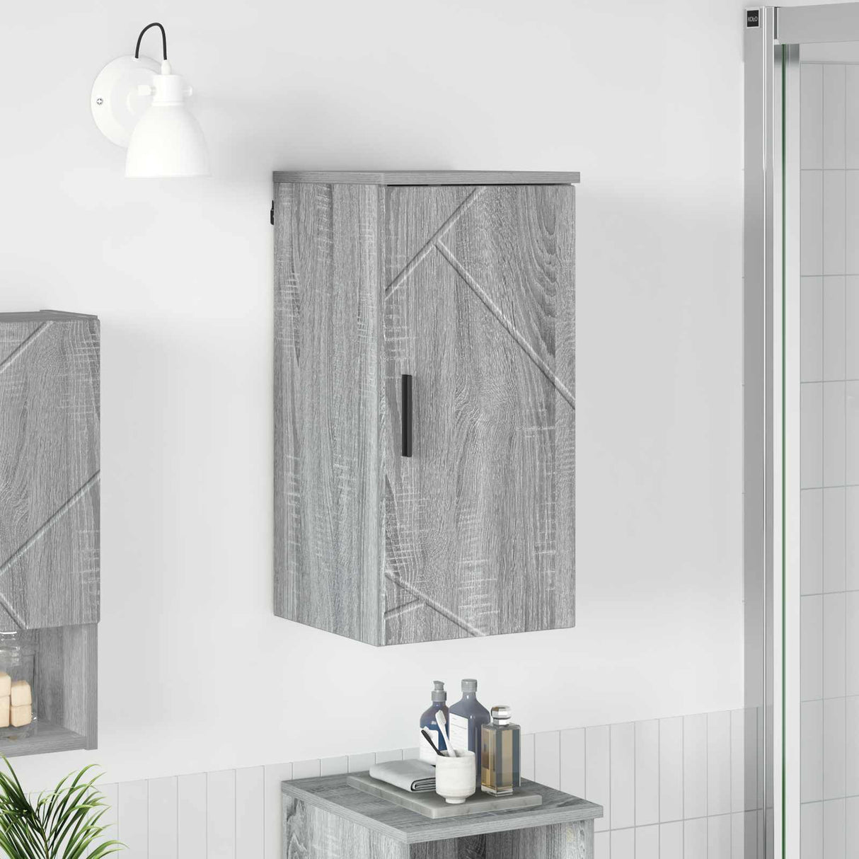 vidaXL Badkamerkast Wit 30 x 31,5 x 61 cm Bewerkt hout & Metaal