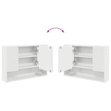 vidaXL Wall-Mounted Mirror Cabinet White 80 x 17 x 55 cm Engineered Wood