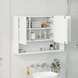 vidaXL Wall-Mounted Mirror Cabinet White 80 x 17 x 55 cm Engineered Wood