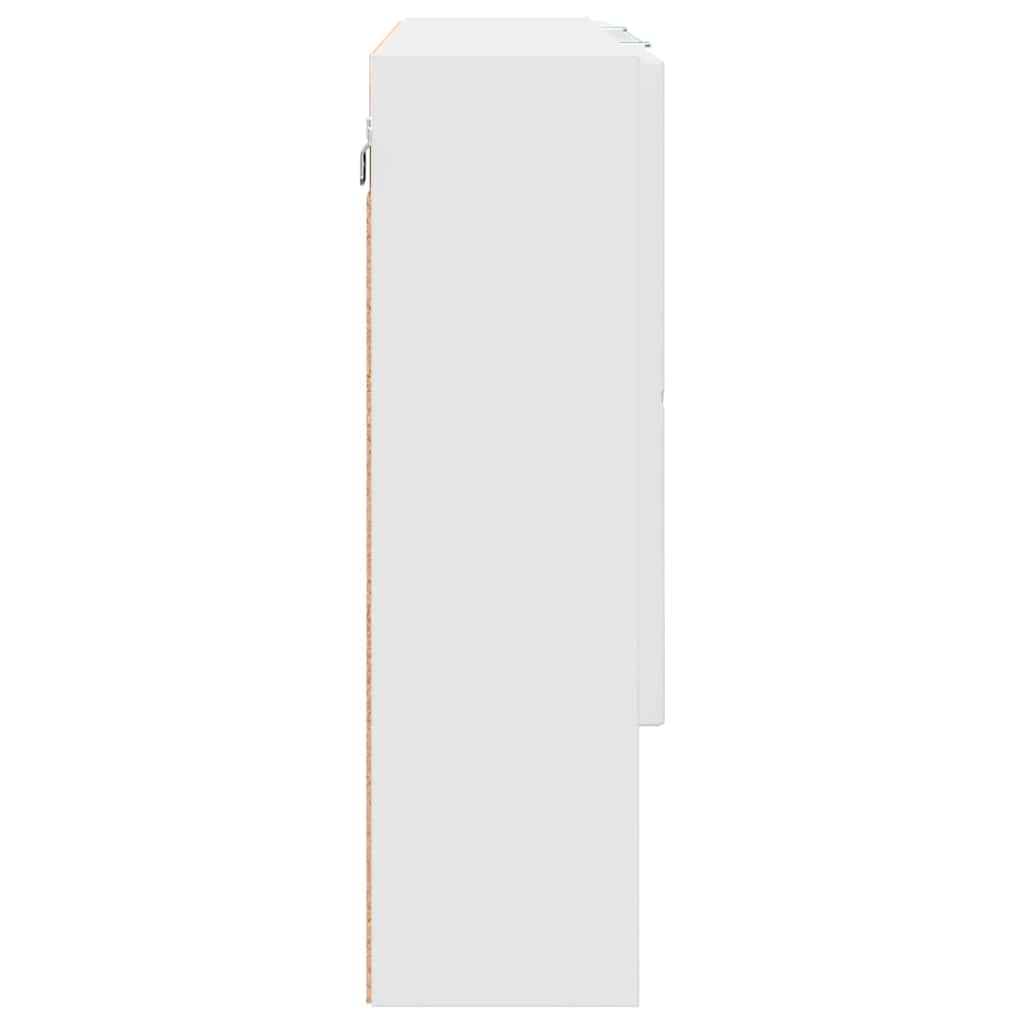 vidaXL Wall-Mounted Mirror Cabinet White 80 x 17 x 55 cm Engineered Wood
