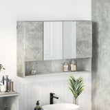 vidaXL Wall-Mounted Mirror Cabinet White 80 x 17 x 55 cm Engineered Wood