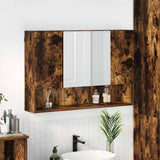 vidaXL Wall-Mounted Mirror Cabinet White 80 x 17 x 55 cm Engineered Wood