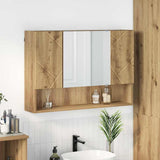 vidaXL Wall-Mounted Mirror Cabinet White 80 x 17 x 55 cm Engineered Wood