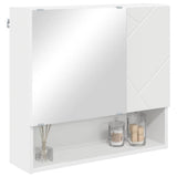vidaXL Spiegelkast Wandgemonteerd Wit 59 x 17 x 55 cm Bewerkt hout