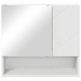 vidaXL Spiegelkast Wandgemonteerd Wit 59 x 17 x 55 cm Bewerkt hout