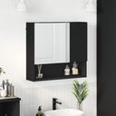 vidaXL Spiegelkast Wandgemonteerd Wit 59 x 17 x 55 cm Bewerkt hout