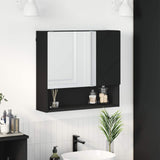 vidaXL Spiegelkast Wandgemonteerd Wit 59 x 17 x 55 cm Bewerkt hout