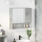 vidaXL Spiegelkast Wandgemonteerd Wit 59 x 17 x 55 cm Bewerkt hout