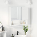 vidaXL Spiegelkast Wandgemonteerd Wit 59 x 17 x 55 cm Bewerkt hout