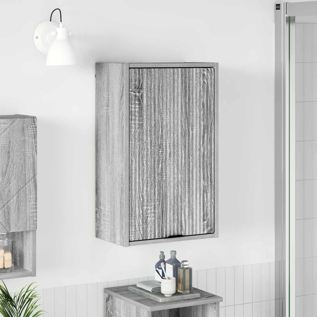 vidaXL Badkamerkast Wit 39 x 23,5 x 65 cm Bewerkt hout & Metaal