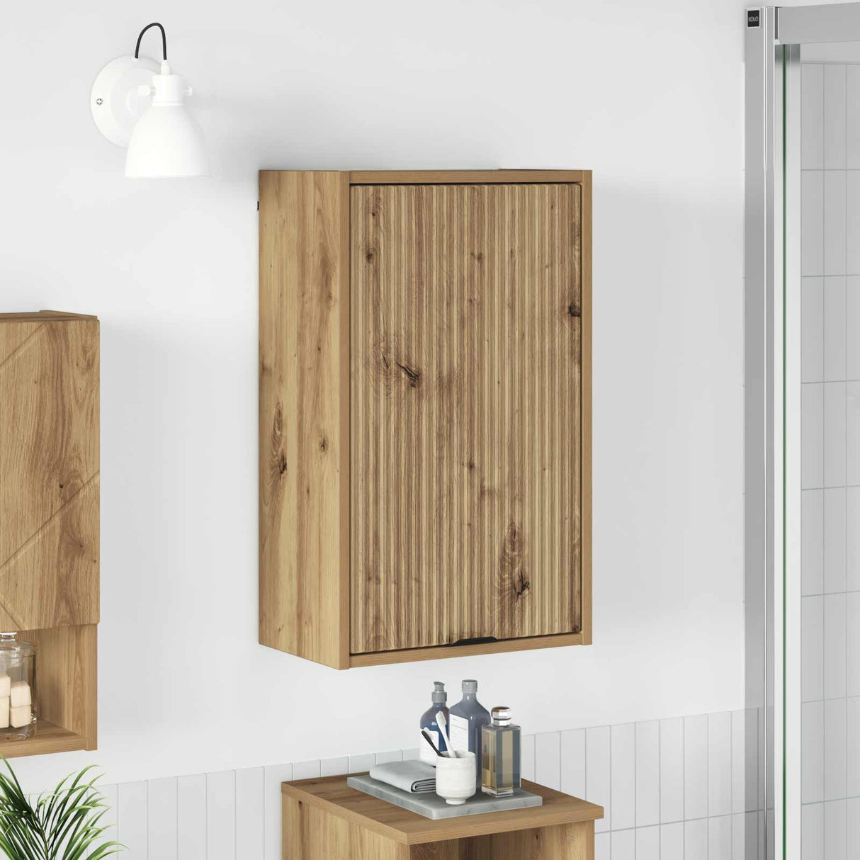 vidaXL Badkamerkast Wit 39 x 23,5 x 65 cm Bewerkt hout & Metaal