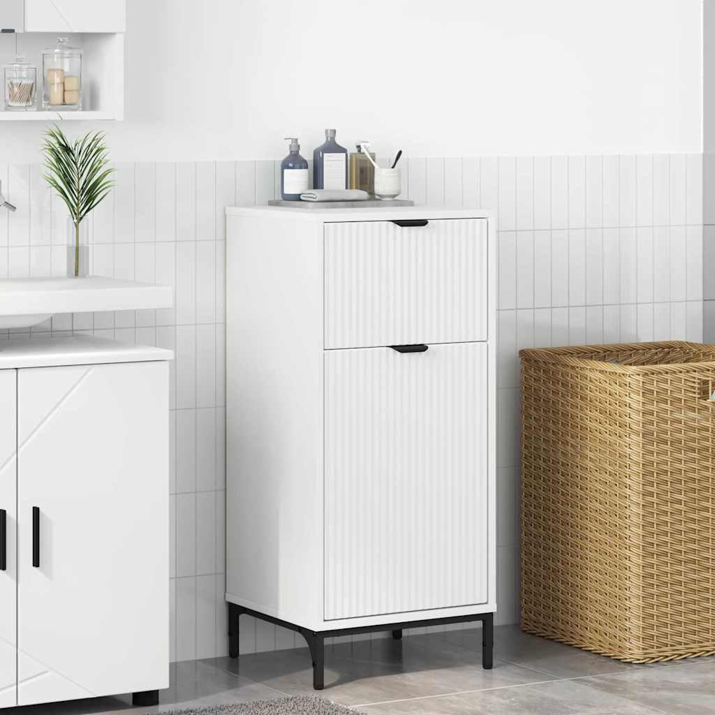 vidaXL Badkamerkast Wit 39,5 x 36 x 88 cm Bewerkt hout & Metaal
