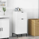 vidaXL Badkamerkast Wit 39,5 x 36 x 88 cm Bewerkt hout & Metaal