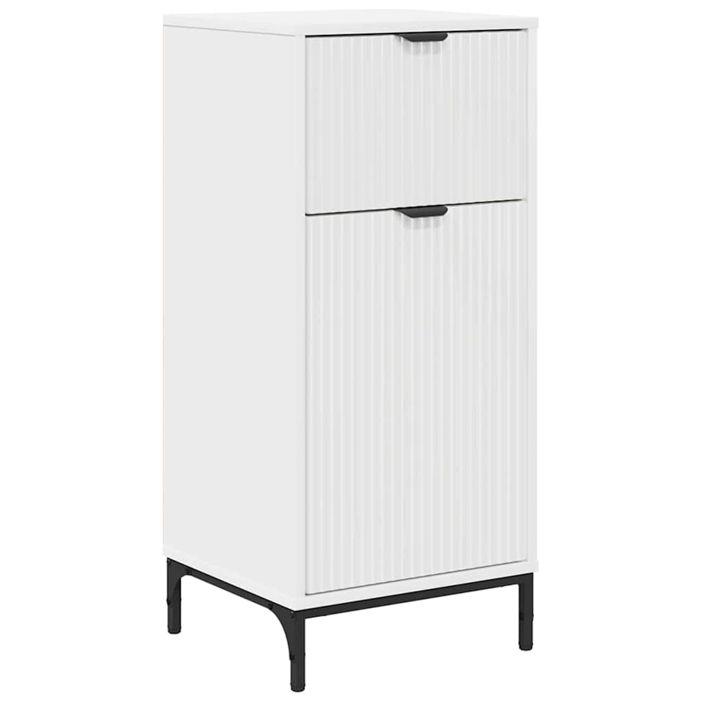 vidaXL Badkamerkast Wit 39,5 x 36 x 88 cm Bewerkt hout & Metaal