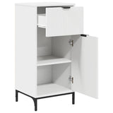 vidaXL Badkamerkast Wit 39,5 x 36 x 88 cm Bewerkt hout & Metaal
