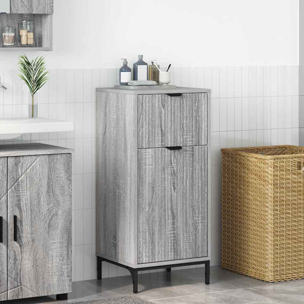 vidaXL Badkamerkast Wit 39,5 x 36 x 88 cm Bewerkt hout & Metaal