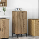 vidaXL Badkamerkast Wit 39,5 x 36 x 88 cm Bewerkt hout & Metaal