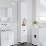 vidaXL Badkamerkast Wit 31,5 x 33 x 190 cm Bewerkt hout & Metaal