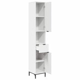 vidaXL Badkamerkast Wit 31,5 x 33 x 190 cm Bewerkt hout & Metaal