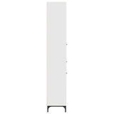 vidaXL Badkamerkast Wit 31,5 x 33 x 190 cm Bewerkt hout & Metaal