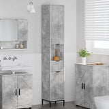 vidaXL Badkamerkast Wit 31,5 x 33 x 190 cm Bewerkt hout & Metaal