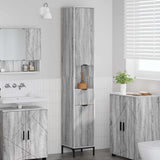 vidaXL Badkamerkast Wit 31,5 x 33 x 190 cm Bewerkt hout & Metaal