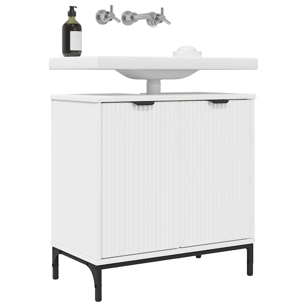 vidaXL Wastafel kabinet voor de badkamer Wit 60.5 x 33.5 x 61 cm