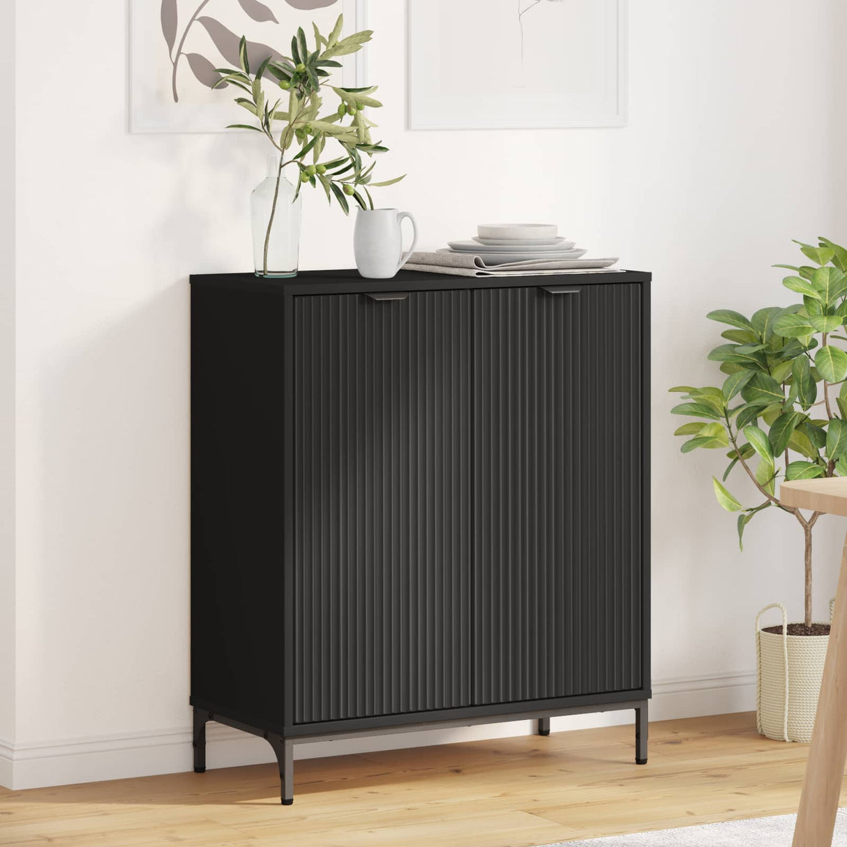 vidaXL Dressoir Wit 69,5 x 33 x 82 cm Bewerkt hout