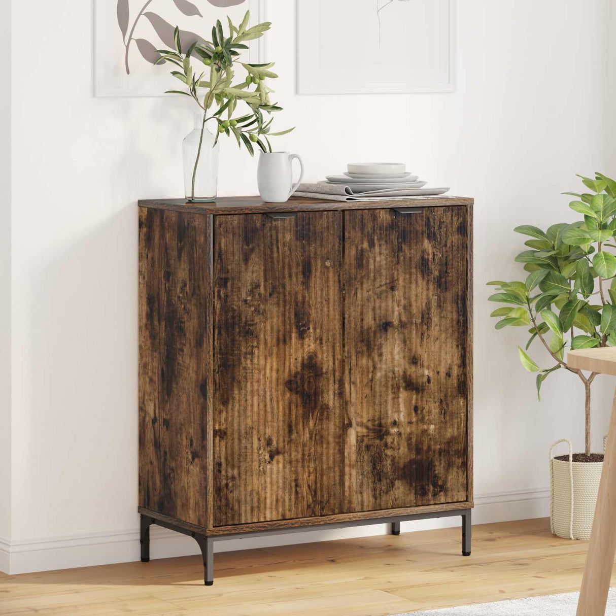 vidaXL Dressoir Wit 69,5 x 33 x 82 cm Bewerkt hout