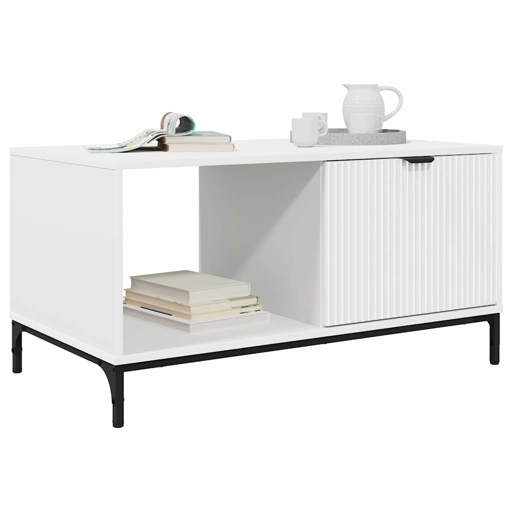 vidaXL Salontafel met lade Wit 90 x 49 x 46 cm Bewerkt hout