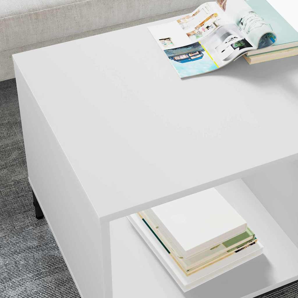 vidaXL Salontafel met lade Wit 90 x 49 x 46 cm Bewerkt hout
