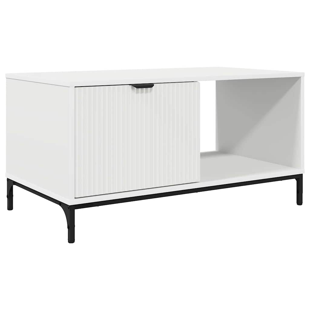 vidaXL Salontafel met lade Wit 90 x 49 x 46 cm Bewerkt hout