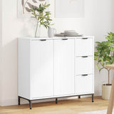 vidaXL Dressoir met lade Wit 89,5 x 33 x 82 cm Bewerkt hout