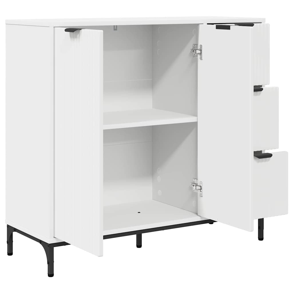 vidaXL Dressoir met lade Wit 89,5 x 33 x 82 cm Bewerkt hout