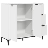 vidaXL Dressoir met lade Wit 89,5 x 33 x 82 cm Bewerkt hout