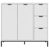vidaXL Dressoir met lade Wit 89,5 x 33 x 82 cm Bewerkt hout