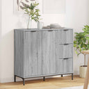vidaXL Dressoir met lade Wit 89,5 x 33 x 82 cm Bewerkt hout