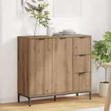 vidaXL Dressoir met lade Wit 89,5 x 33 x 82 cm Bewerkt hout
