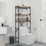 vidaXL Washing Machine Cabinet 67x25x163 cm Engineered Wood Black
