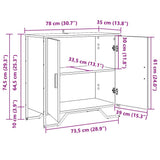 vidaXL Dressoir 78x35,5x74,5 cm bewerkt hout sonoma eikenkleurig