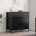 vidaXL Dressoir 79.5x35,5x74,5 cm bewerkt hout gerookt eikenkleurig