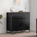 vidaXL Dressoir 79.5x35,5x74,5 cm bewerkt hout gerookt eikenkleurig
