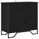 vidaXL Dressoir 79.5x35,5x74,5 cm bewerkt hout gerookt eikenkleurig