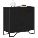 vidaXL Dressoir 79.5x35,5x74,5 cm bewerkt hout gerookt eikenkleurig