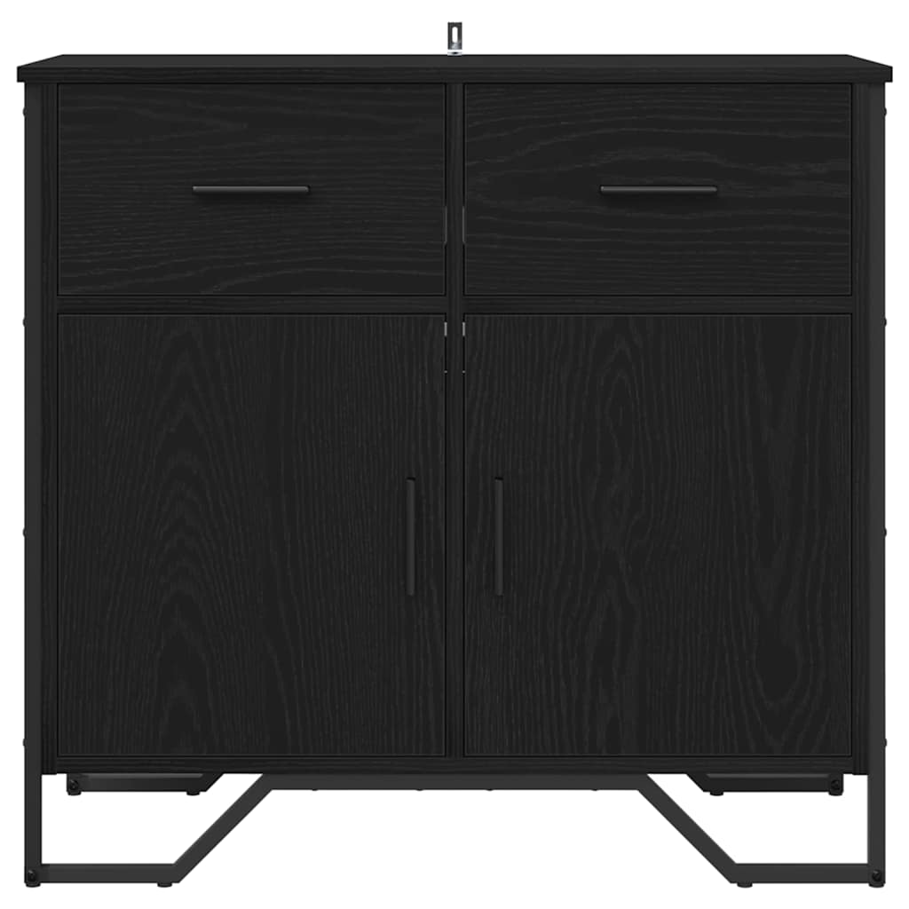 vidaXL Dressoir 79.5x35,5x74,5 cm bewerkt hout gerookt eikenkleurig