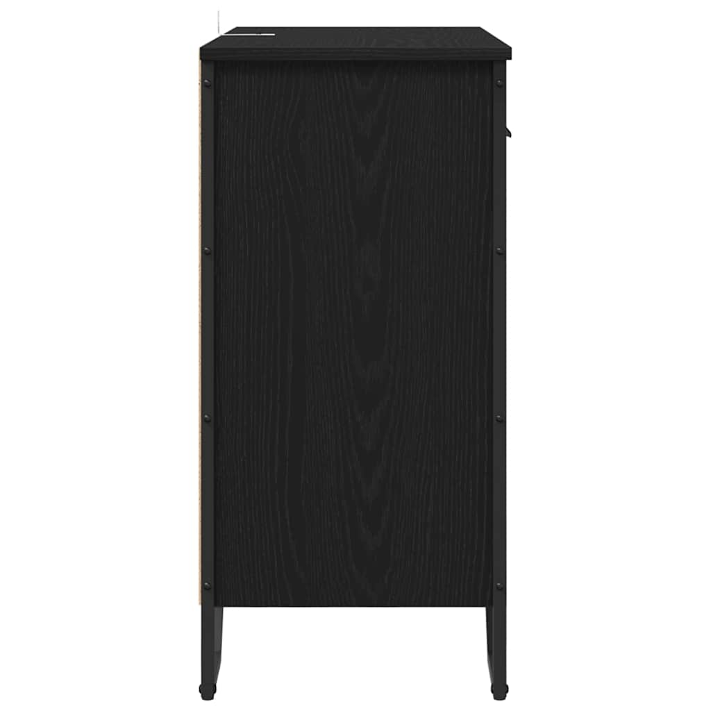 vidaXL Dressoir 79.5x35,5x74,5 cm bewerkt hout gerookt eikenkleurig