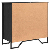 vidaXL Dressoir 79.5x35,5x74,5 cm bewerkt hout gerookt eikenkleurig