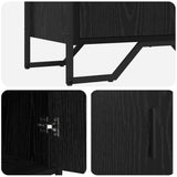 vidaXL Dressoir 79.5x35,5x74,5 cm bewerkt hout gerookt eikenkleurig
