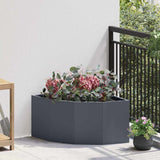 vidaXL Hoek Plantenbak Wit 60 x 60 x 35 cm Staal